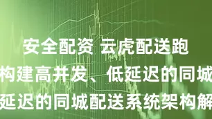 安全配资 云虎配送跑腿系统：构建高并发、低延迟的同城配送系统架构解析